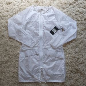 NWT Nike sheer white tunic length windbreaker; XS